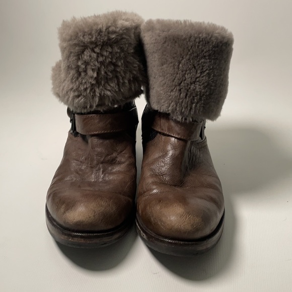 Latitude Femme Shearling Lined Moto Boots - sz 37 - Picture 4 of 8